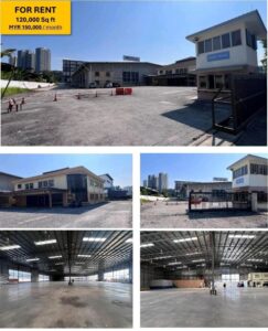 50,000 sqft factory with 116,917 sqft land for rent in Kota Damansara
